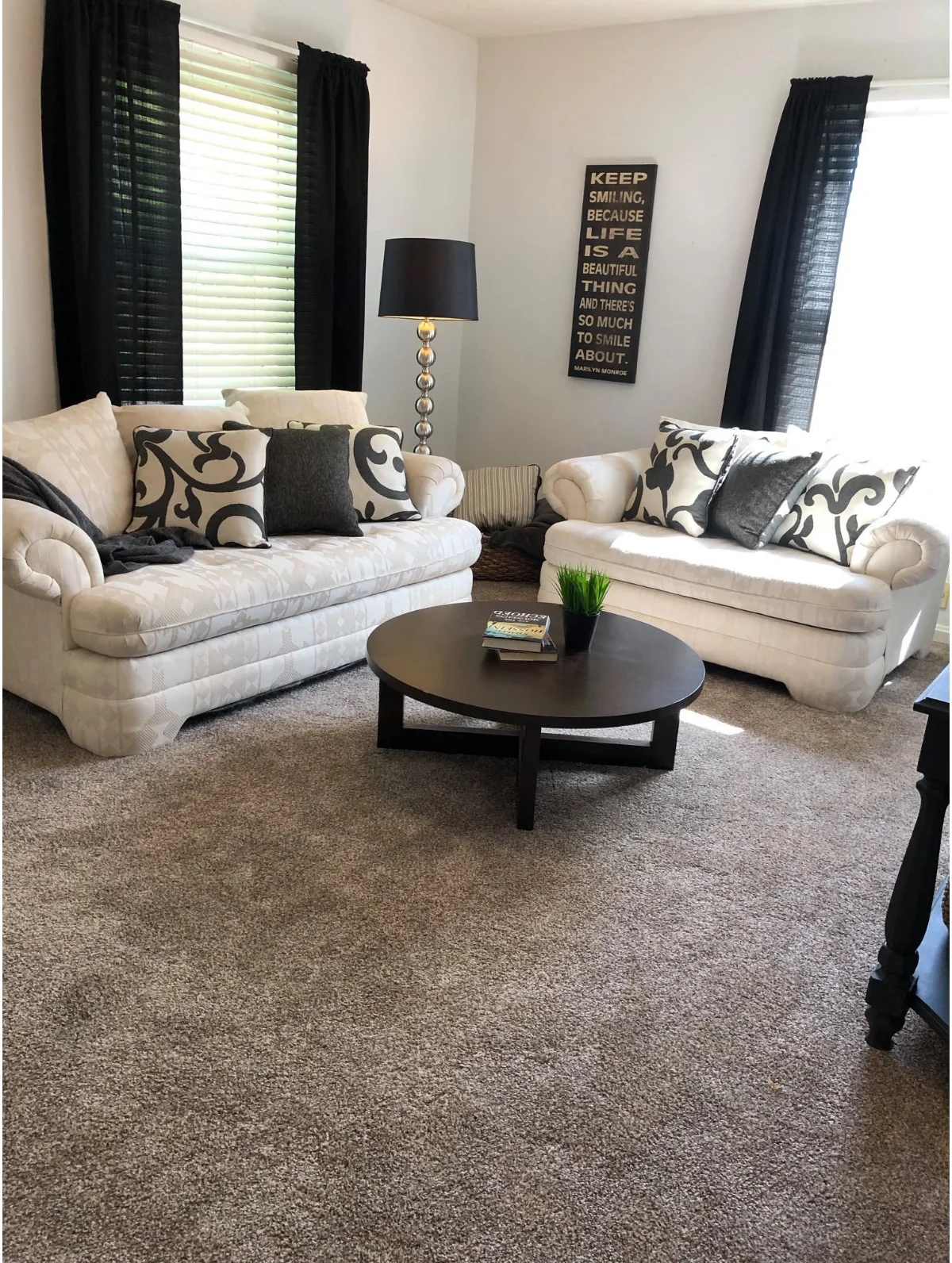 Interior design and styling: living room arranged to open the sightline