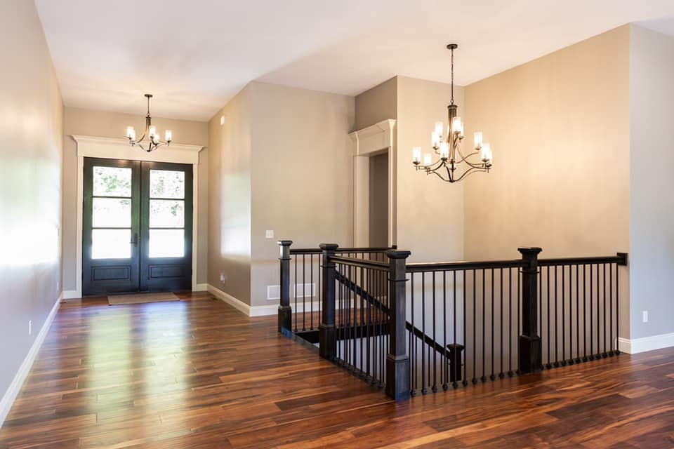 Superior Homes custom build: entry and stair hall